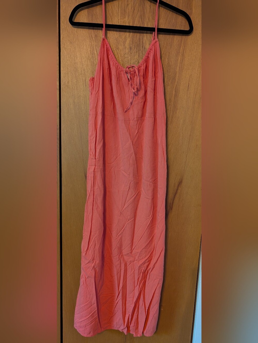 Old Navy Coral Tie-Front Maxi Skirt Women's Size M